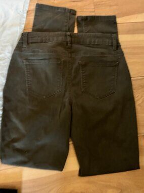 denver hayes size 4 green denim jeans womens pants four stretch mia